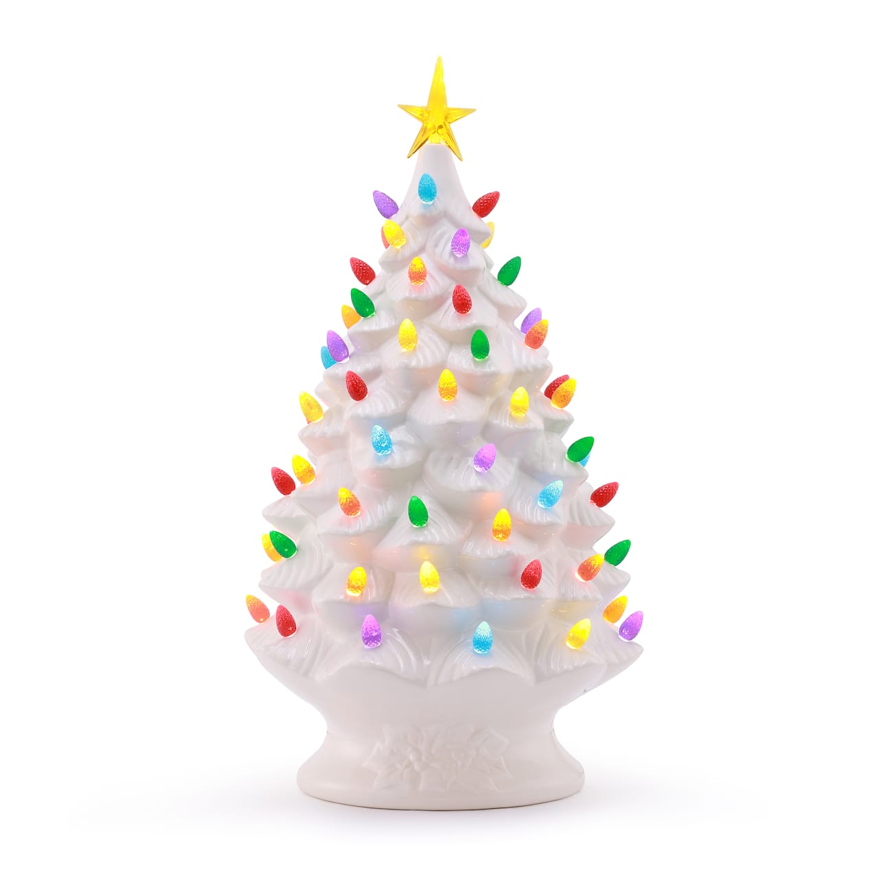 24 White Lit Nostalgic Christmas Tree